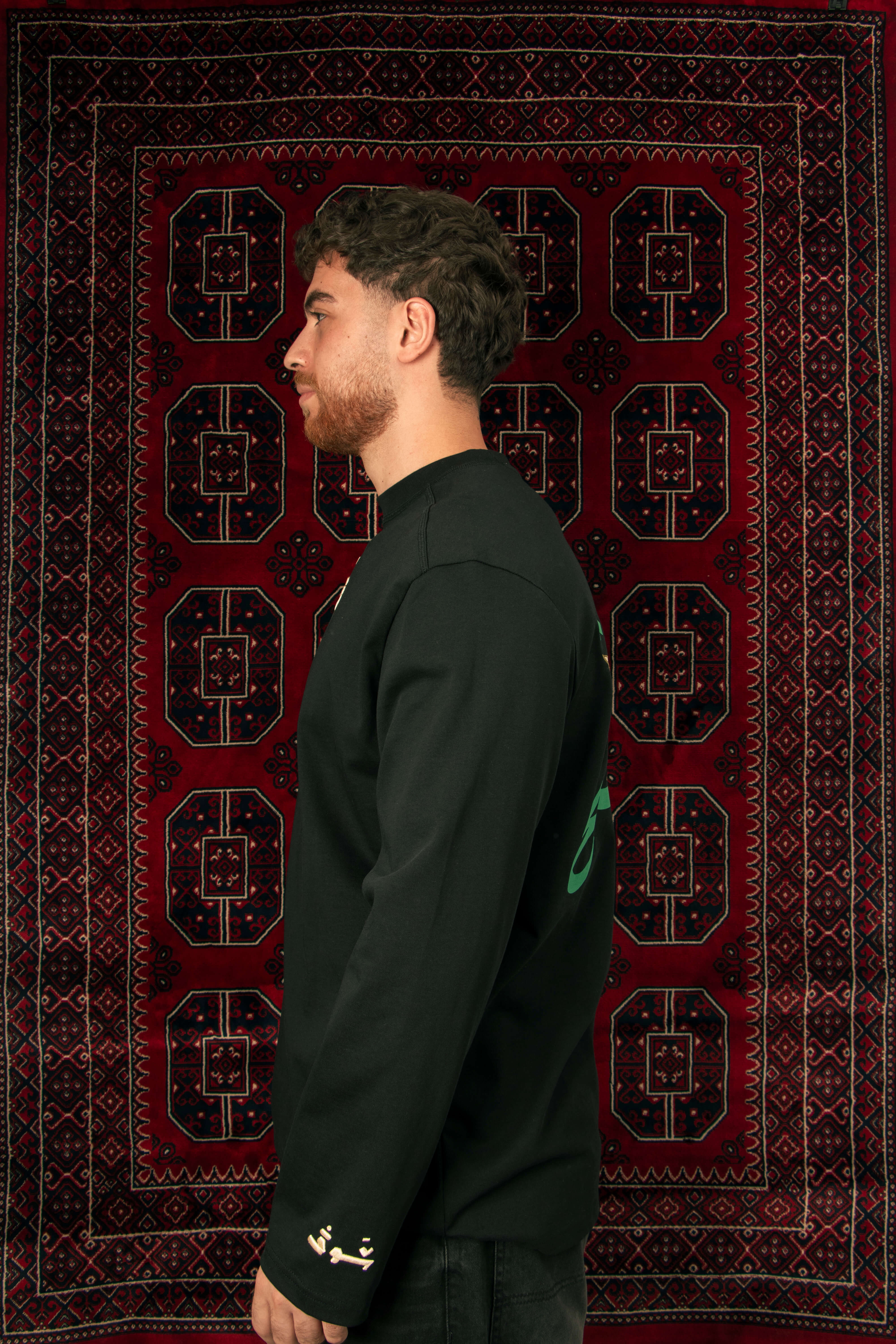 "Third najm" Black Long Sleeve Shirt (Unisex)