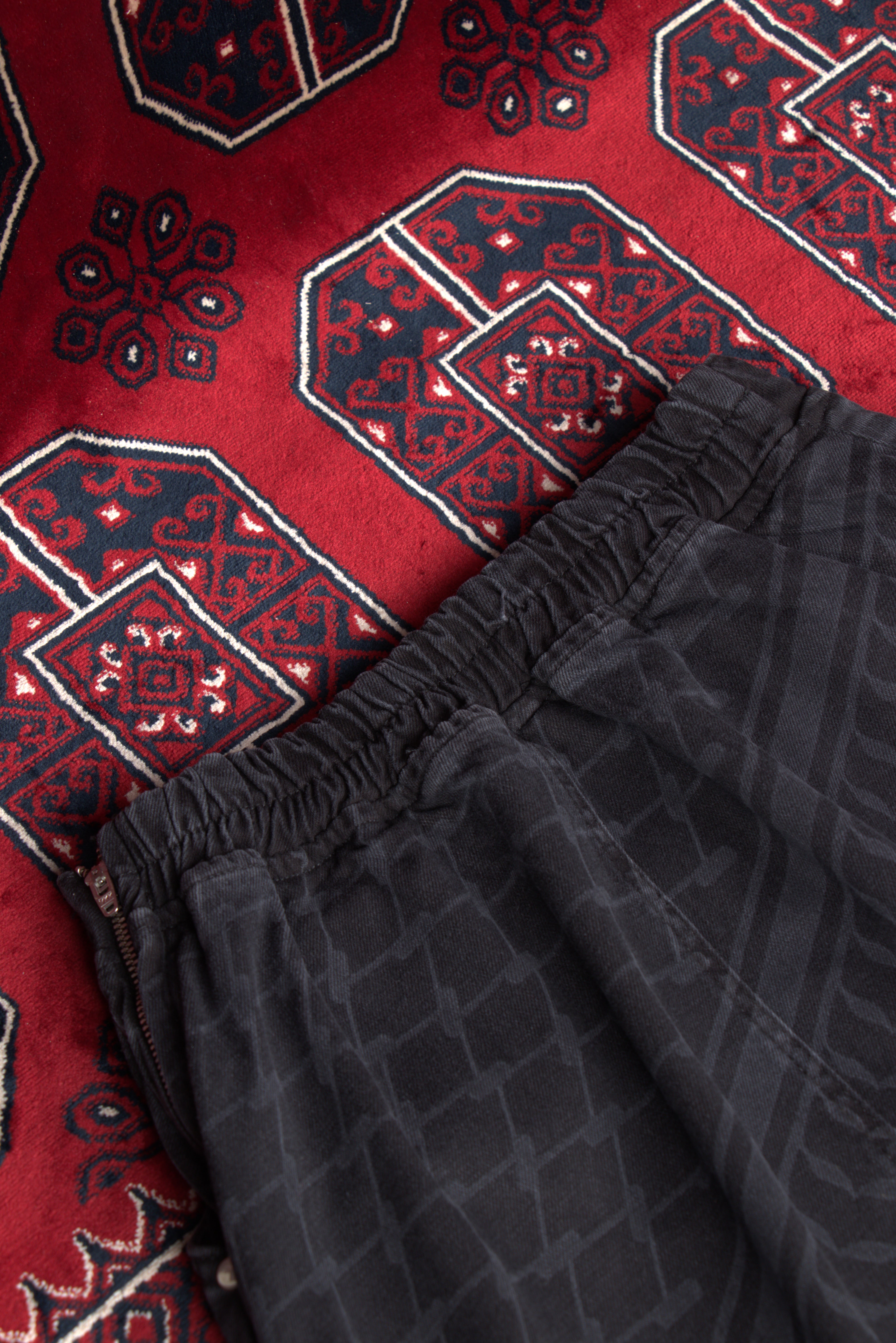 Kuffiyah Engraved Denim Skirt