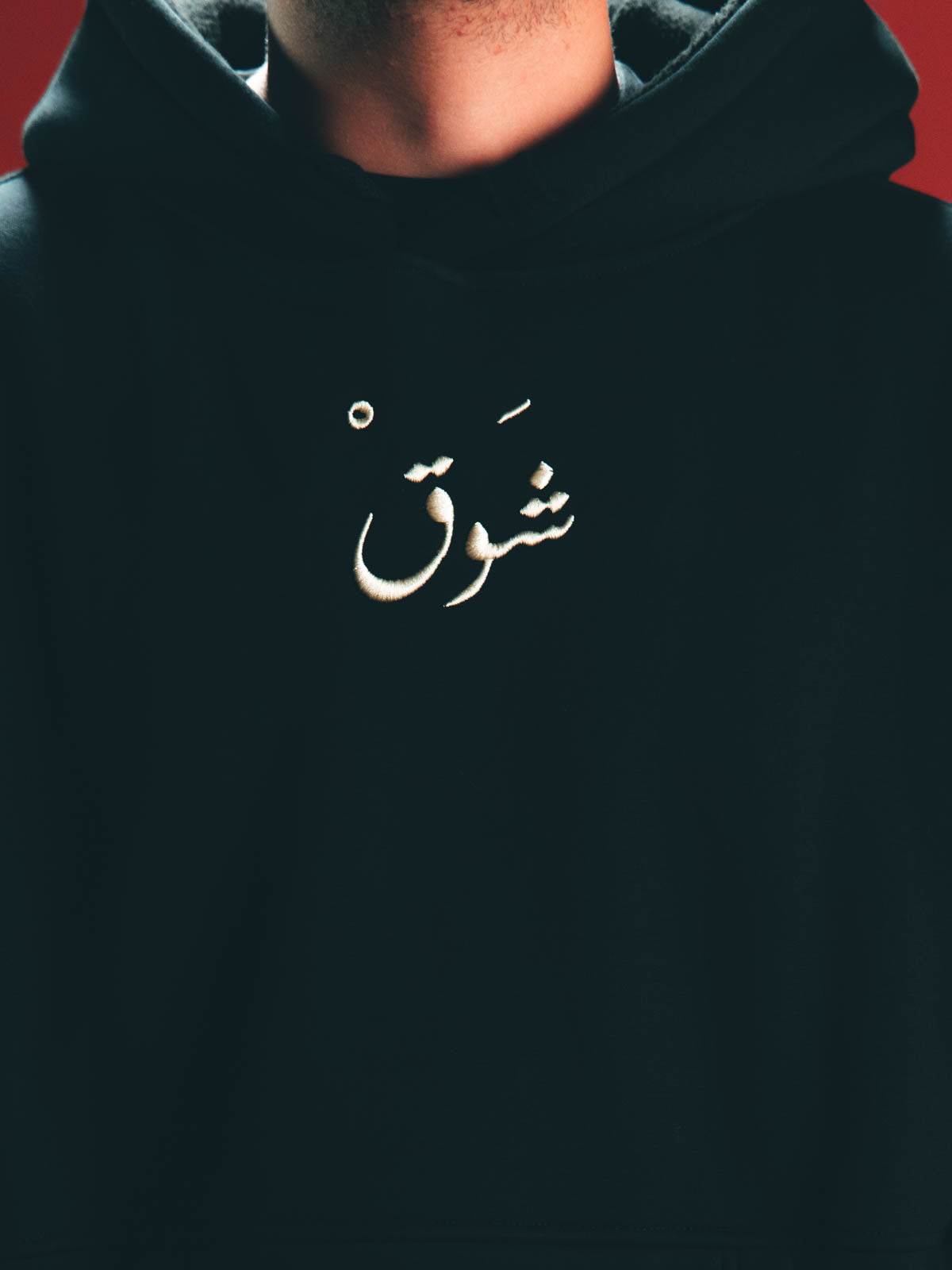 ShawQ chest embroidery close-up