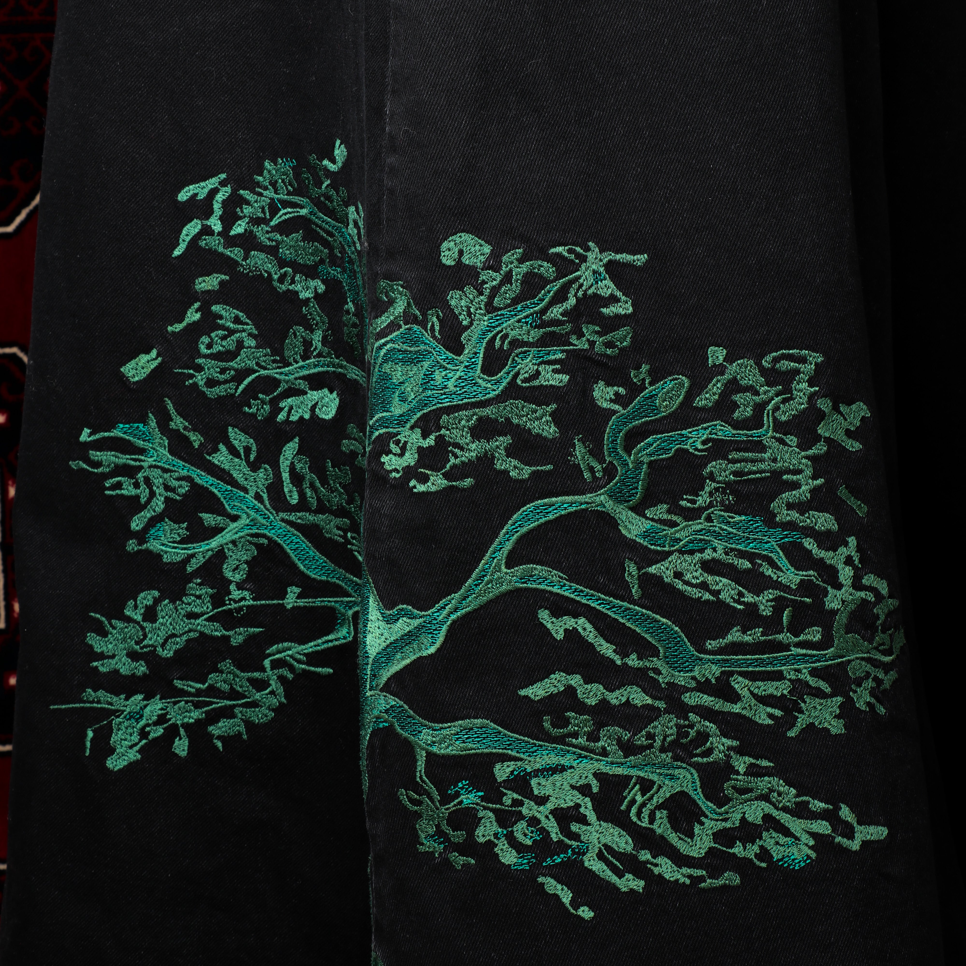 Zaytoun Tree Denim Skirt